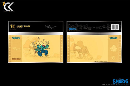 CARTOON KINGDOM Les SCHTROUMPFS - Le Schtroumpf Bricoleur - Golden Ticket