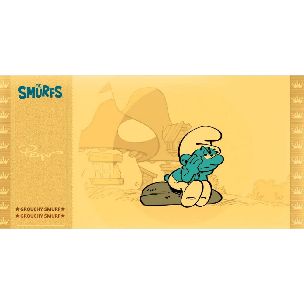 CARTOON KINGDOM Les SCHTROUMPFS - Le Schtroumpf Grognon - Golden Ticket