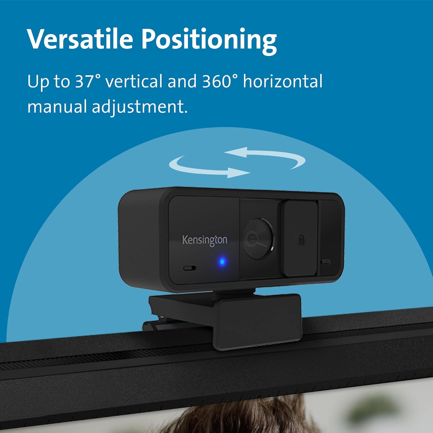 Kensington W1050 1080p Fixed Focus Wide Angle Webcam, Built-In Noise Reduction Mic, 95 Degree Field of View, Digital PC Computer Video Camera for Presentations or Video Conferencing (K80251)
