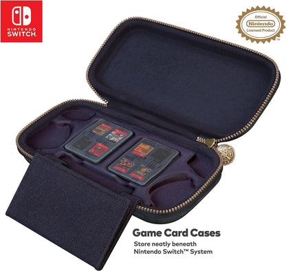 Game Traveler Nintendo Switch Zelda Case - Holds Switch OLED, Switch or Switch Lite, Adjustable Viewing Stand & Bonus Game Cases, Deluxe Carry Handle, Licensed Nintendo Switch Case