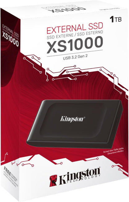 Kingston XS1000 1TB Drive a stato solido (SDD) esterno USB 3.2 Gen 2 SSD Portatile - SXS1000/1000G