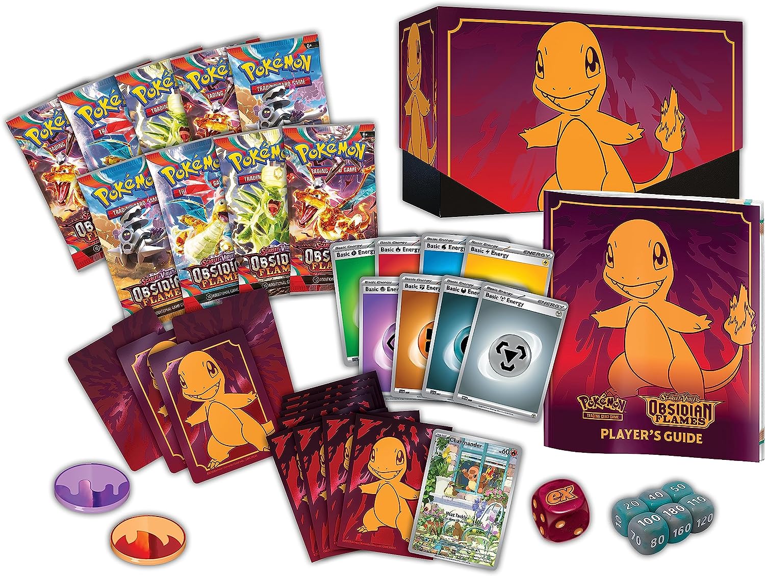 Pokémon TCG: Scarlet & Violet—Obsidian Flames Elite Trainer Box (9 Booster Packs, 1 Full-Art Foil Promo Card & Premium Accessories)