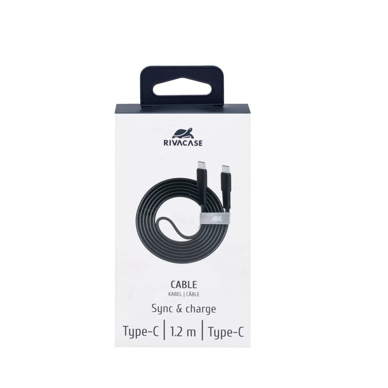 Rivacase Ps6005 Bk12 Type-C To Cable, 1.2 Meter Length, Black