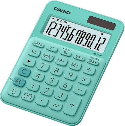 CASIO CALCULATRICE DE Bureau MS-20UC-GN, VERT, 2.3 x 10.5 x 14.95 cm