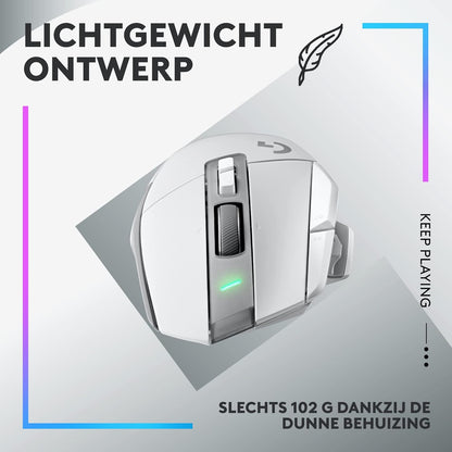 Logitech G G502 X LIGHTSPEED Wireless Gaming Mouse - Optical mouse with LIGHTFORCE hybrid optical-mechanical switches, HERO 25K gaming sensor, compatible with PC - macOS/Windows
