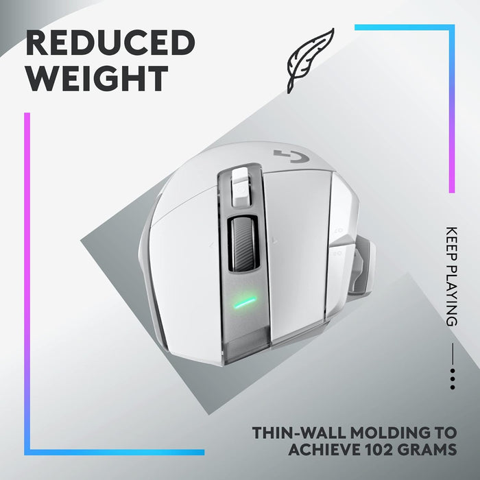 Logitech G G502 X LIGHTSPEED Wireless Gaming Mouse - Optical mouse with LIGHTFORCE hybrid optical-mechanical switches, HERO 25K gaming sensor, compatible with PC - macOS/Windows