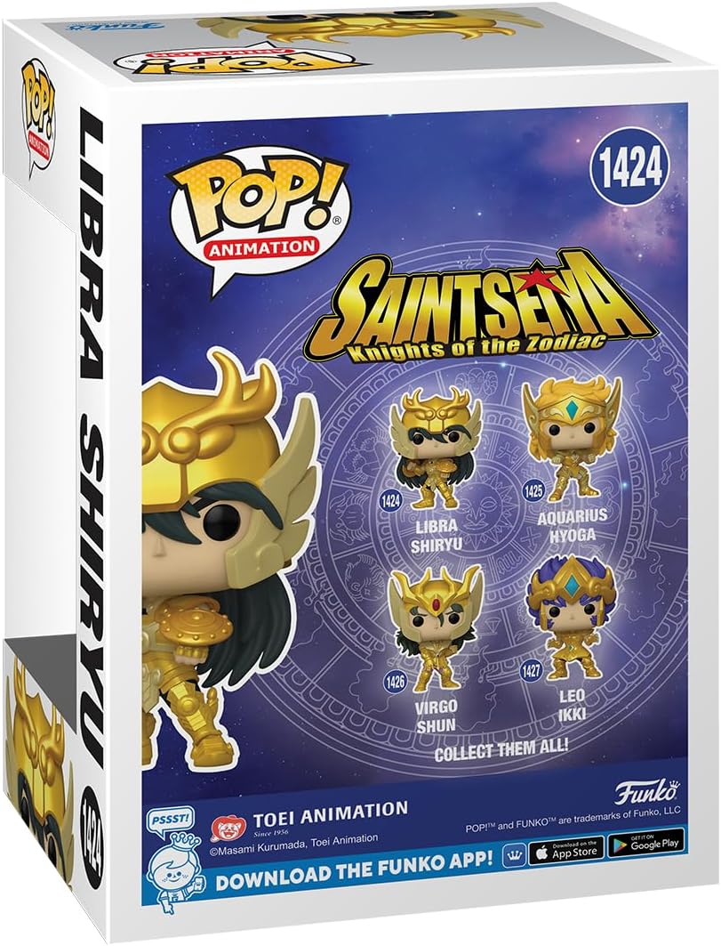 Funko POP! Animation: Saint Seiya - Gold Libra Dragon Shiryu - Collectable Vinyl Figure - Gift Idea - Official Merchandise - Toys for Kids & Adults - Anime Fans - Model Figure for Collectors