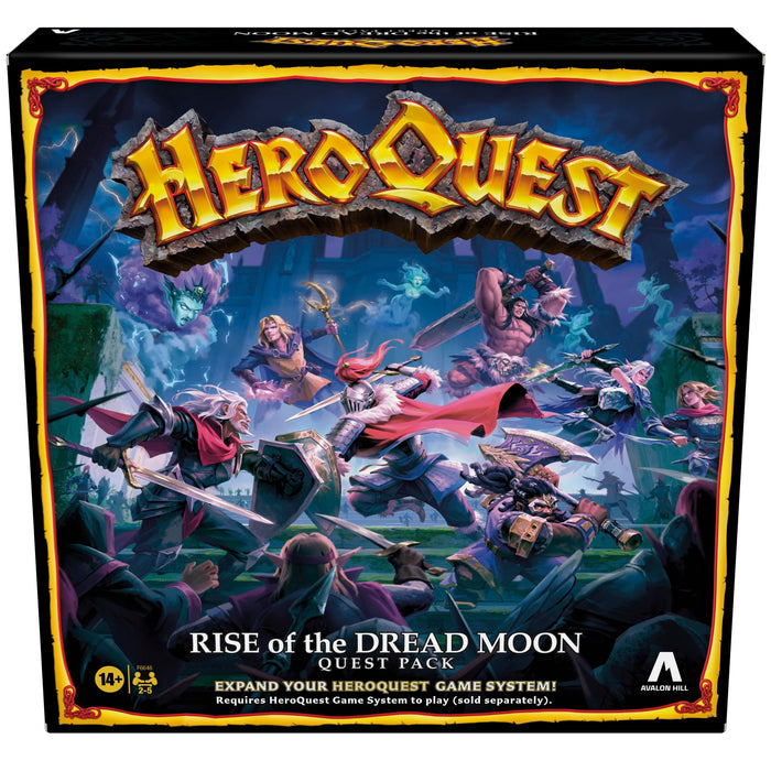 Avalon Hill HeroQuest Rise of the Dread Moon Quest Pack, richiede il sistema di gioco HeroQuest per giocare, giochi di ruolo, medio per 14+ anni