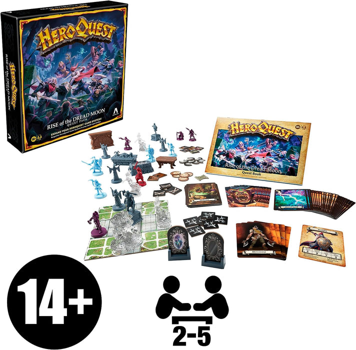 Avalon Hill HeroQuest Rise of the Dread Moon Quest Pack, richiede il sistema di gioco HeroQuest per giocare, giochi di ruolo, medio per 14+ anni