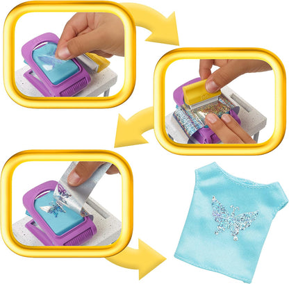 Barbie Doll & Accessories, Make & Sell Boutique Playset with Display Rack, Create Foil Designs, HKT78