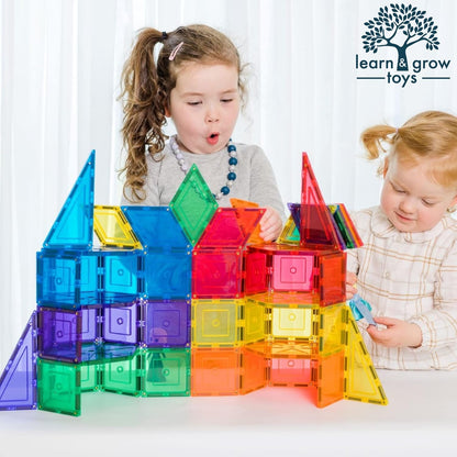 Leanr & Grow Toys 110Pcs Magnetic Tiles Builders Pack
