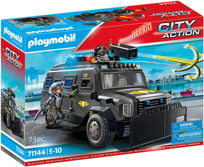 PLAYMOBIL City Action 71144 Fuerzas Especiales Vehículo Todoterreno,con luz y Sonido, Juguetes para niños a Partir de 5 años