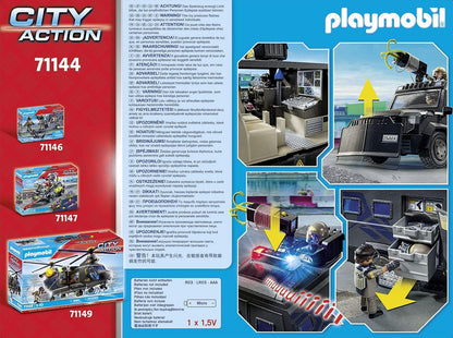 PLAYMOBIL City Action 71144 Fuerzas Especiales Vehículo Todoterreno,con luz y Sonido, Juguetes para niños a Partir de 5 años