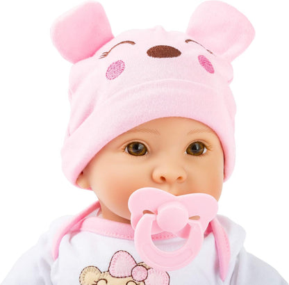 Small Foot 11522 Girl Baby Doll with Accessories, Role-Playing Toy, with Soft Body, 5 Pieces