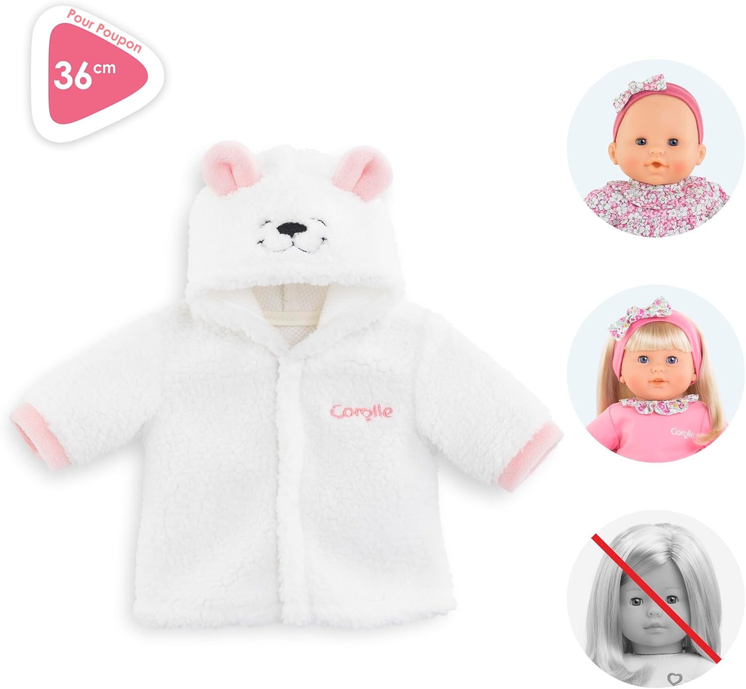 Corolle 9000141490 jas, collectie magische avond, voor alle 36 cm babypoppen, vanaf 2 jaar
