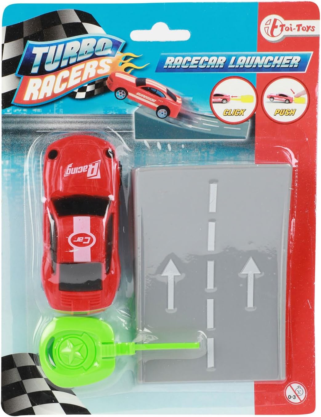 Toi-Toys - Turbo Racers Afschiet Rallyauto met Schans