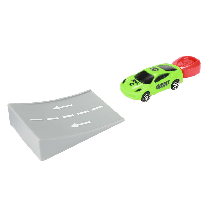 Toi-Toys - Turbo Racers Afschiet Rallyauto met Schans