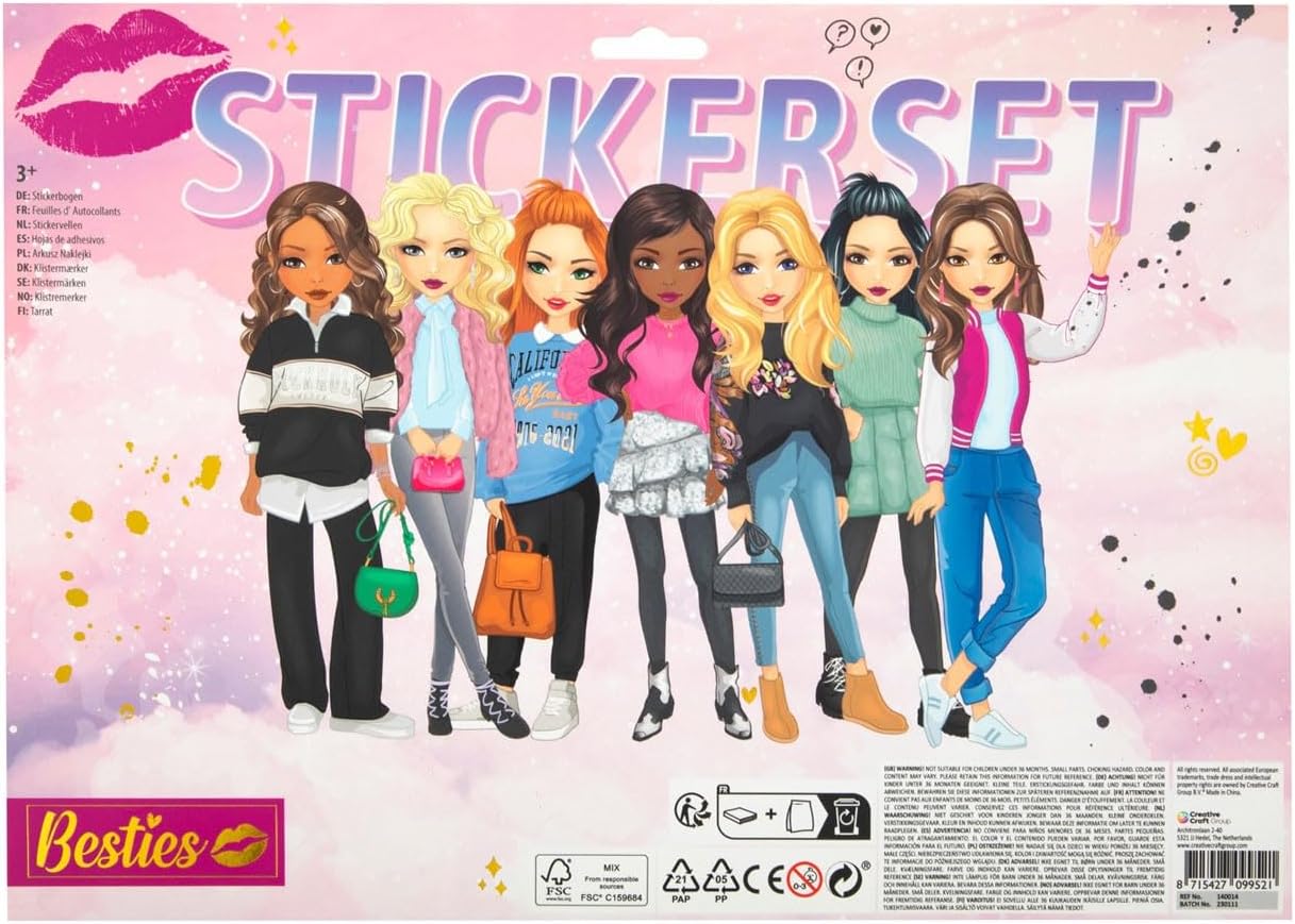 Besties Mega Sticker Set, 300 Pieces