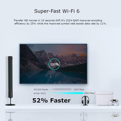 TP-Link Next-Gen Wi-Fi 6 AX1800 Mbps Gigabit Dual Band Wireless Router, OneMesh™ Supported, Dual-Core CPU, Ideal for Gaming Xbox/PS4/Steam, Plug and Play (Archer AX23) AX1800 WiFi6 Gigabit|Excellent