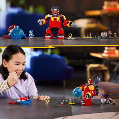 LEGO Sonic the Hedgehog Sonic vs. Dr. Eggman's Death Egg Robot Toy for Kids & Sonic the Hedgehog Shadow the Hedgehog Escape, Motorbike Toy for Kids, Boys & Girls aged 8 Plus with Buildable Lab + Motorbike Toy