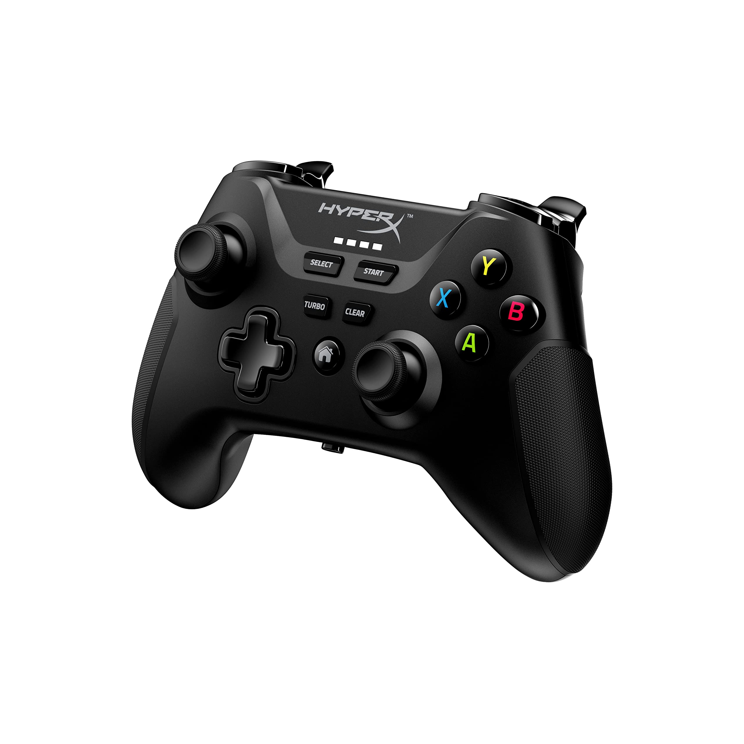 HyperX Clutch – Gaming Controller for Android and PC, Cloud and Mobile Gaming, Bluetooth, 2.4GHz Wireless, USB-C to USB-A Wired Connection, Standard Button Layout, Detachable Phone Clip