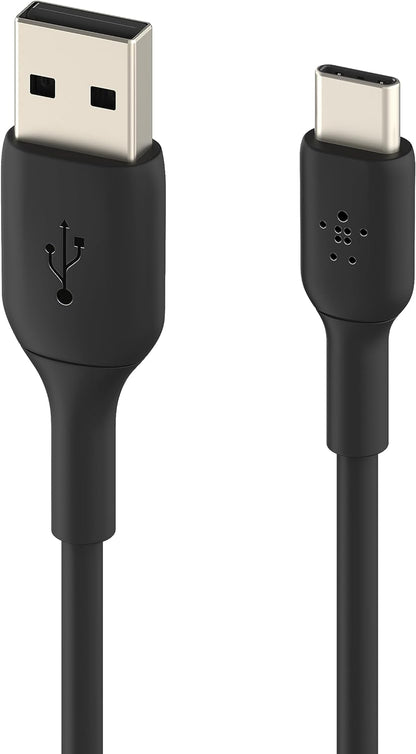 Belkin BoostCharge USB C charger cable, USB-C to USB-A cable, USB type C charging cable for iPhone 15, Samsung Galaxy S23, S23+, S23 Ultra, Pixel, iPad Pro, Nintendo Switch and more - 2m