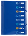 Exacompta - Ref. 56212E - 1 Bee Blue folder - with elastic bands and cut-out windows - cover and interior in recycled PP - 8 compartments - for A4 - size 25 x 32 cm - navy blue colour