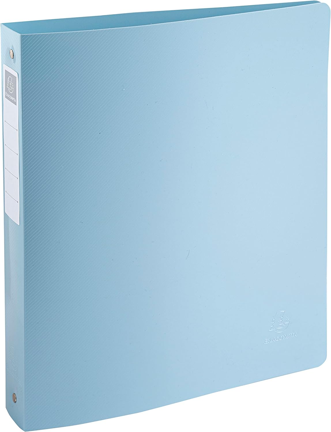 Exacompta - Ref. 51140E - Set of 4 Bee Blue semi-rigid binders - 4 round rings 30 mm diameter - 40 mm spine - external dimensions 32 x 26.8 cm - A4 maxi file format - assorted colors Pack of 4 Füllhöhe 30 mm | 4 Ringe assorted colours