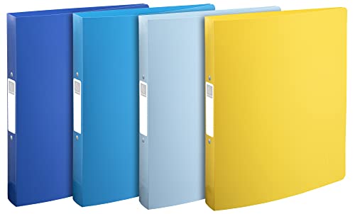 Exaclair - Exacompta Bee Blue Ring Binder 2 O-Ring 30mm Assorted Colours (Pack 4) - 54140E