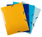 Exacompta - Ref. 55110E - Bee Blue 3 flap folders with elastic closure, Polypropylene, Pack of 4 - A4 - assorted colors
