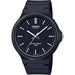 Casio Collection Unisex Analogue Quartz Watch with Resin Strap Black/Black/Silver