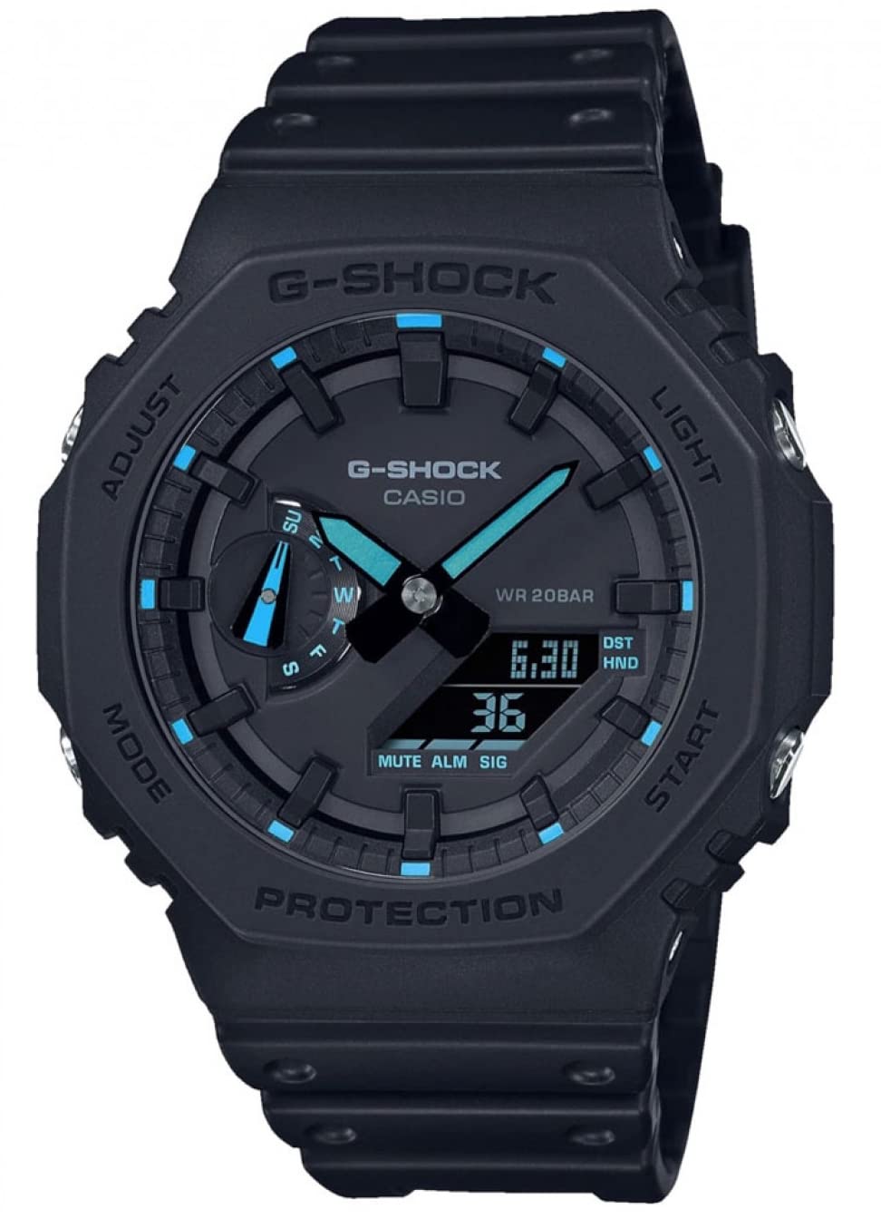 Casio Men's Analogue-Digital Quartz Watch with Plastic Strap GA-2100-1A2ER