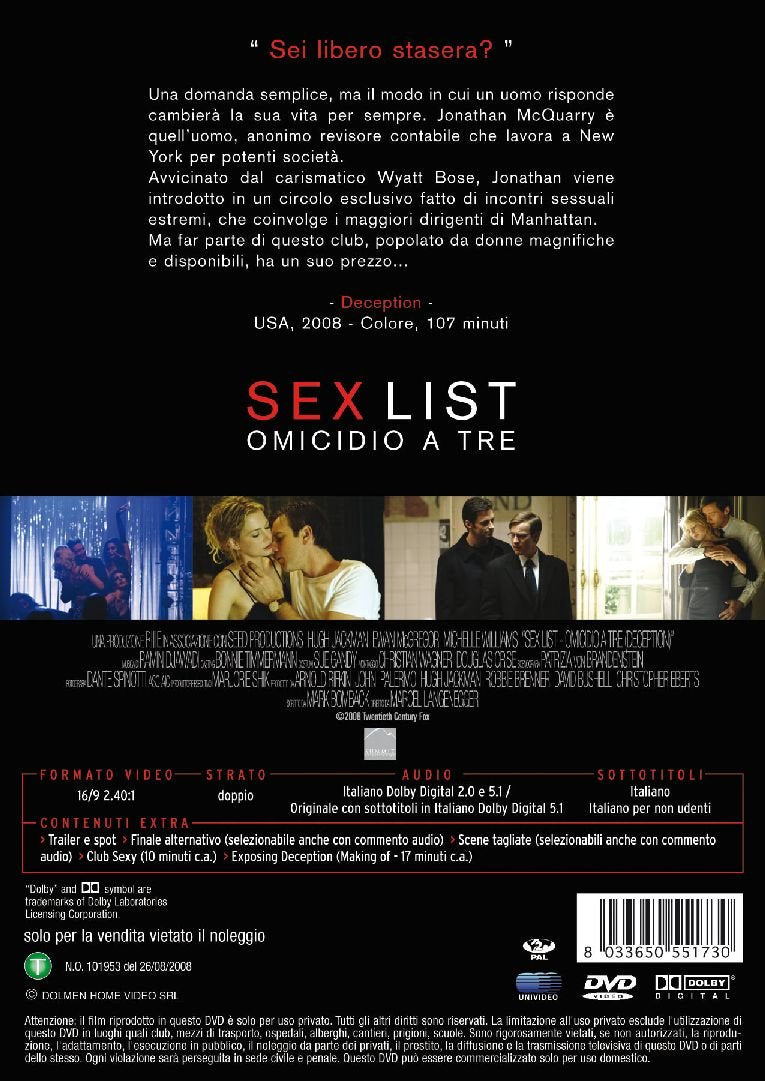 Sex List-Omicidio A Tre