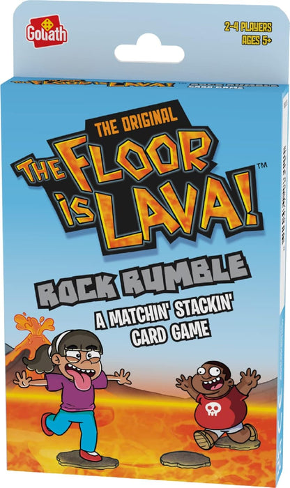 Goliath Games The Floor is Lava: Rock Rumble | A Matchin' Stackin' Card Game | Kids Party Games | For 2-4 Players | Ages 5+