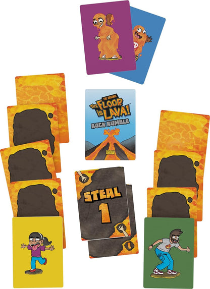 Goliath Games The Floor is Lava: Rock Rumble | A Matchin' Stackin' Card Game | Kids Party Games | For 2-4 Players | Ages 5+