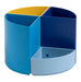 Exacompta - Ref. 68202D - 1 modular pencil holder THE QUARTER Bee Blue - 4 quarters in navy blue, saffron, light blue, turquoise which can be combined together - size 12 x 12 x 8.3 cm