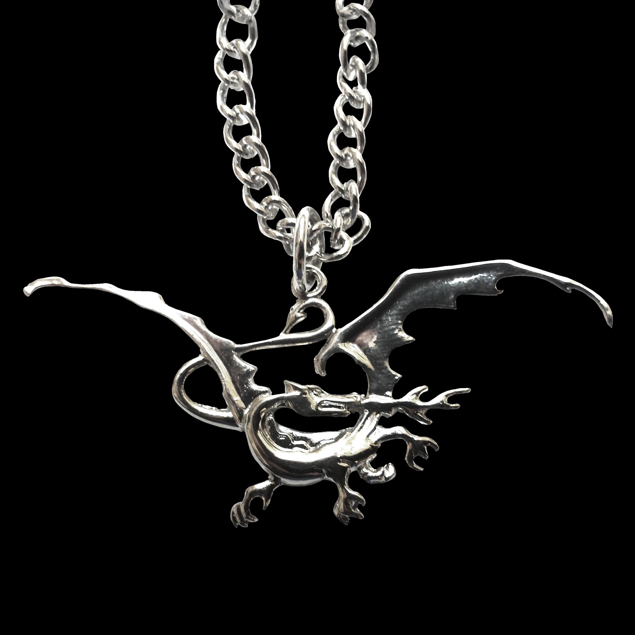 The Noble Collection The Hobbit Smaug Costume Pendant - Metal Dragon Necklace on 18in Chain - Officially Licensed Film Movie Gifts Jewellery