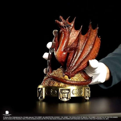 The Noble Collection The Hobbit Smaug Incense Burner - 10in (25.5cm) Hand Painted Dragon Sculpture - Officially Licensed Film Set Movie Props Replicas Gifts