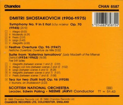 Shostakovich: Symphony No. 9, Suite from Katerina Ismailova, Festive Overture, Tea for Two
