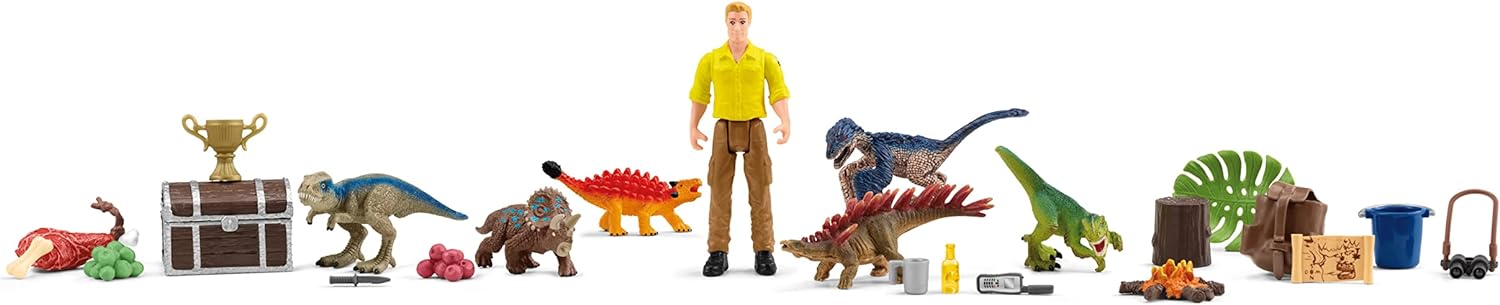 schleich 98984 Advent Calendar 2023, from 5 years, DINOSAURS - Playset, 24 pieces
