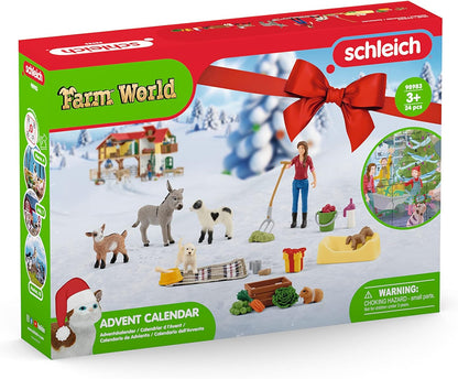 schleich 98983 Advent Calendar 2023, from 5 years, FARM WORLD - Playset, 24 pieces