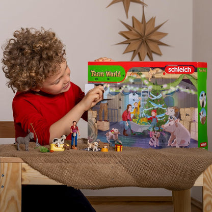 schleich 98983 Advent Calendar 2023, from 5 years, FARM WORLD - Playset, 24 pieces