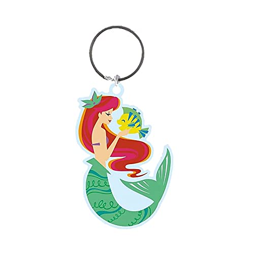 The Little Mermaid Ariel & Flounder Keychain (One Size) (Green/Red