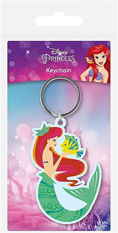 Pyramid International Disney The Little Mermaid Ariel & Flounder Rubber Keyring Keychain Fob