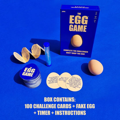 Pikkii The Egg Game | Family Party Game for Ages 6+ | 100 Fun Challenges Card Game | Outdoor or Indoor Travel-Sized Game