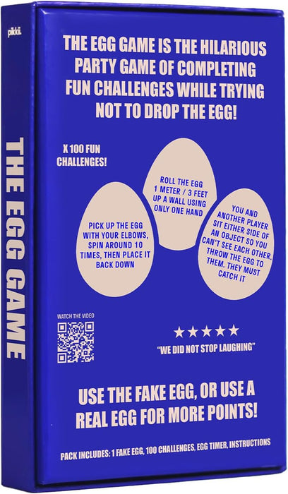 Pikkii The Egg Game | Family Party Game for Ages 6+ | 100 Fun Challenges Card Game | Outdoor or Indoor Travel-Sized Game