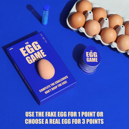 Pikkii The Egg Game | Family Party Game for Ages 6+ | 100 Fun Challenges Card Game | Outdoor or Indoor Travel-Sized Game