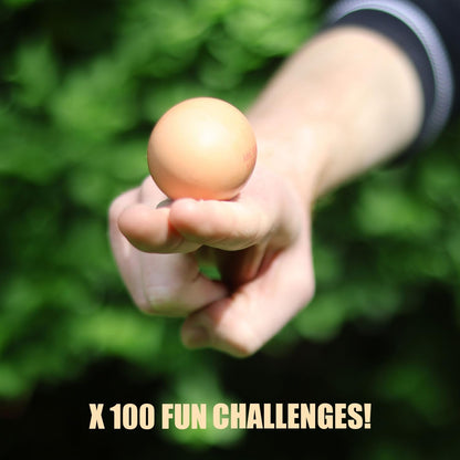 Pikkii The Egg Game | Family Party Game for Ages 6+ | 100 Fun Challenges Card Game | Outdoor or Indoor Travel-Sized Game
