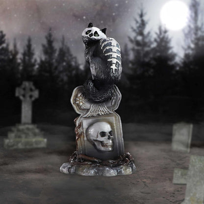 Nemesis Now Skull Cat by Martin Hanford 15cm, Resin, Gothic Cat Ornament, Cat Figurine; From the Complex Mind of Martin Hanford, Cast in the Finest Resin, Hand-Painted