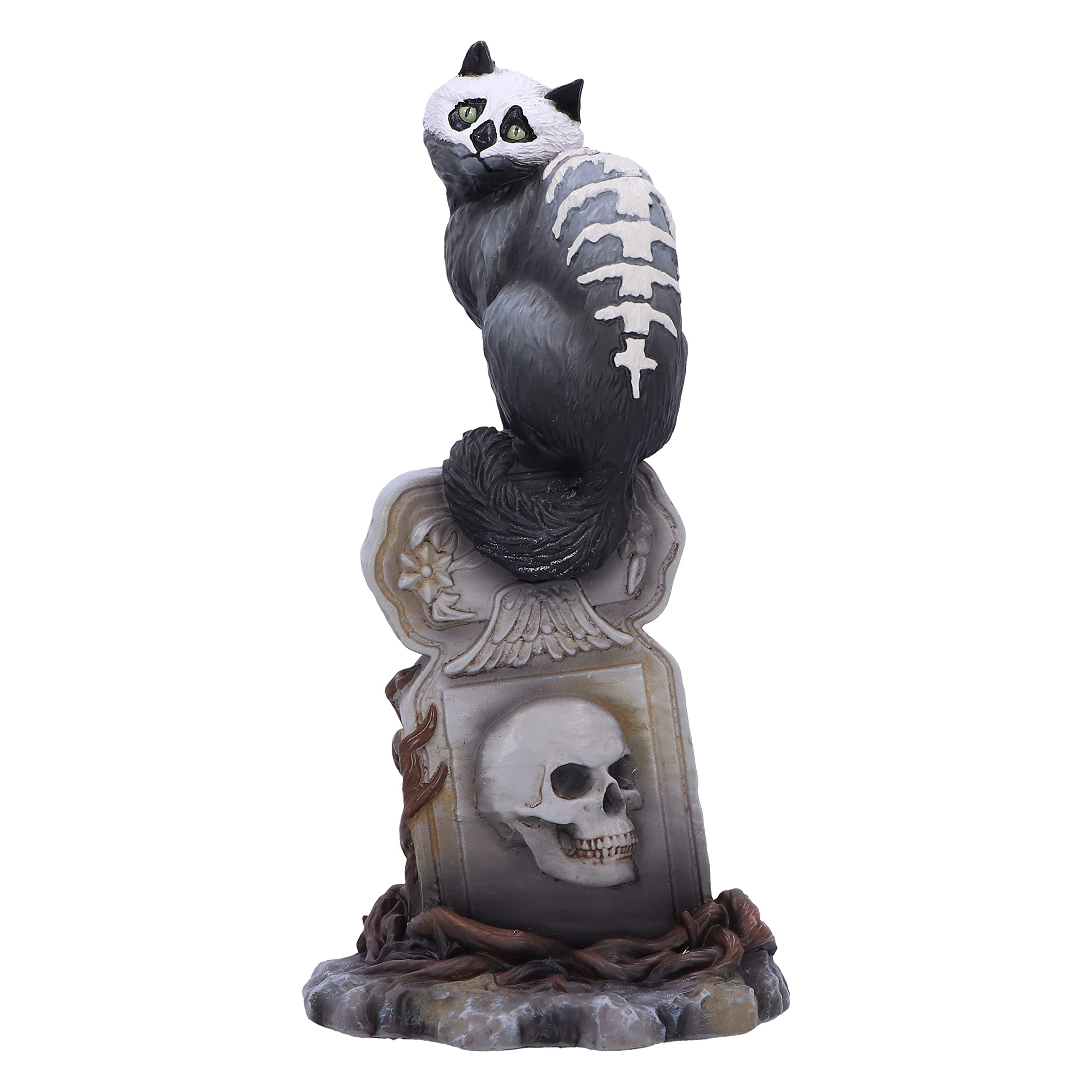 Nemesis Now Skull Cat by Martin Hanford 15cm, Resin, Gothic Cat Ornament, Cat Figurine; From the Complex Mind of Martin Hanford, Cast in the Finest Resin, Hand-Painted